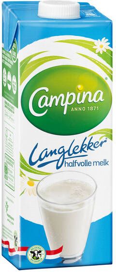 Campina Melk LangLekker halfvol 1 liter - Foto 1