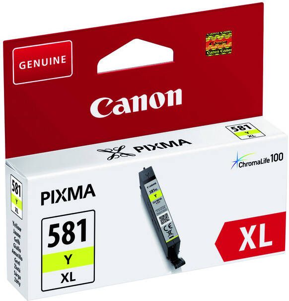 Canon inktcartridge CLI-581Y XL 199 foto&apos;s OEM 2051C001 geel