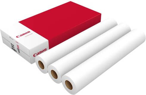 Canon Inkjetpapier 610mmx50m 75gr standaard 3 rollen