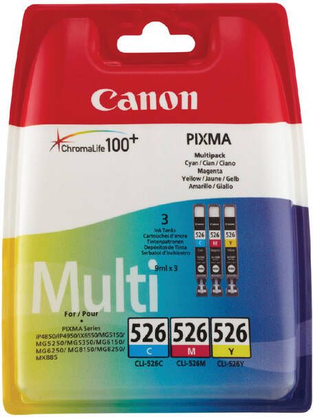 Quantore Inktcartridge alternatief tbv Canon PGI-525 CLI-526 2 zwart 3 kleuren