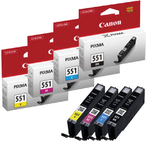 Canon inktcartridge CLI-551GY 780 pagina&apos;s OEM 6512B001 grijs - Foto 2