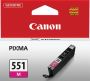 Canon inktcartridge CLI-551M 319 pagina&apos;s OEM 6510B001 magenta - Thumbnail 2