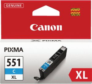 Canon inktcartridge CLI-551C-XL 695 pagina&apos;s OEM 6444B001 cyaan