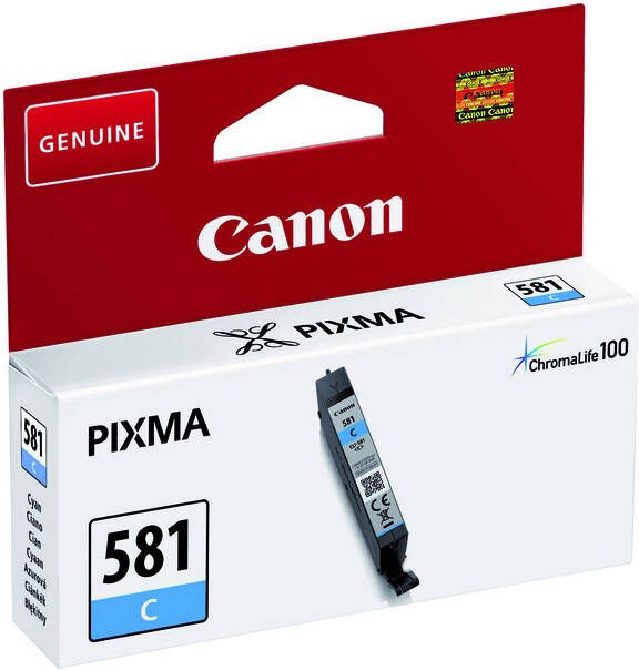 Canon inktcartridge CLI-581C 250 foto&apos;s OEM 2103C001 cyaan