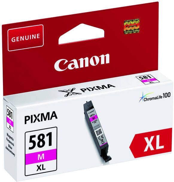 Canon inktcartridge CLI-581M XL 225 foto&apos;s OEM 2050C001 magenta