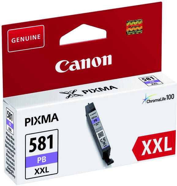 Canon inktcartridge CLI-581PB XXL 795 foto&apos;s OEM 1999C001 photo blue