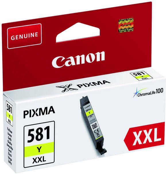 Canon inktcartridge CLI-581Y XXL 322 foto&apos;s OEM 1997C001 geel