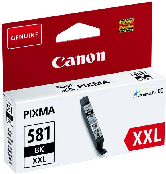 Canon inktcartridge CLI-581BK XXL 858 foto&apos;s OEM 1998C001 zwart