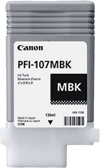 Canon PFI 107MBK inktcartridge matzwart standard capacity 130ml 1 pack