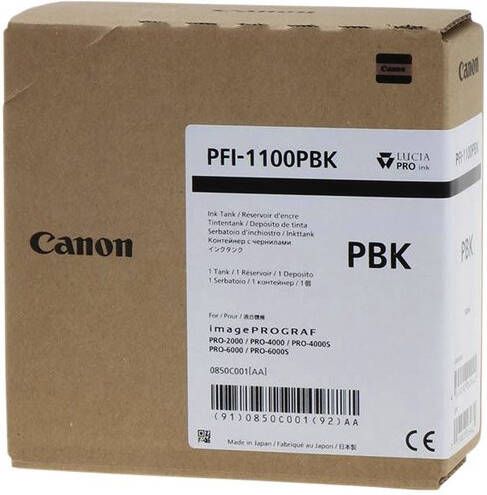 Canon Inktcartridge PFI-1100 foto zwart