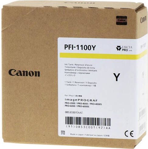 Canon Inktcartridge PFI-1100 geel