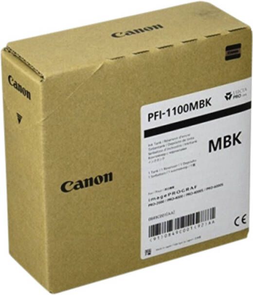 Canon Inktcartridge PFI-1100 mat zwart