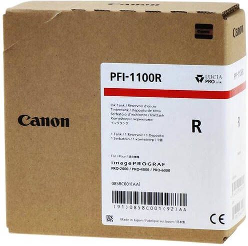 Canon Inktcartridge PFI-1100 rood