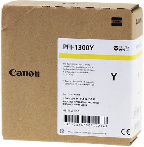 Canon Inktcartridge PFI-1300 geel