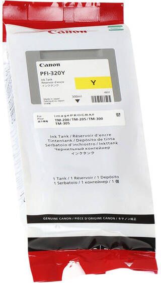 Canon inktcartridge PFI-320 300 ml OEM 2893C001 geel