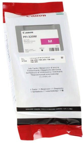 Canon inktcartridge PFI-320 300 ml OEM 2892C001 magenta - Foto 2