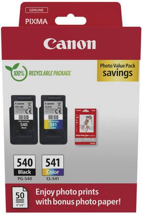 Canon inktcartridge PG-540 en CL-541 180 pagina&apos;s OEM 5225B006 4 kleuren