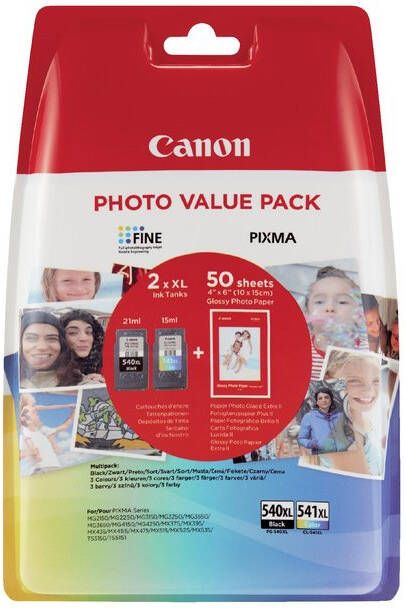 Canon Inktcartridge PG 540XL + CL 541XL zwart + kleur