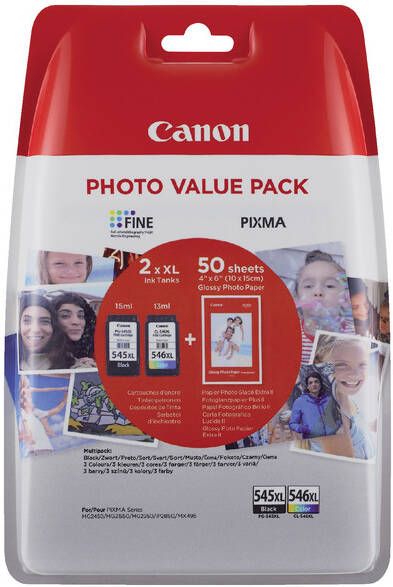 Canon Inktcartridge PG-545XL + CL-546XL zwart + kleur