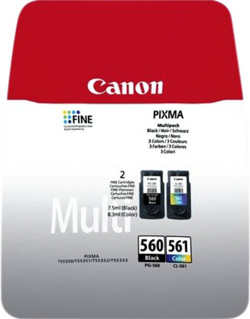 Canon Inktcartridge PG-560 CL-561 zwart + kleur