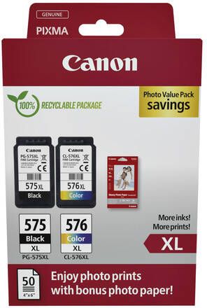 Canon Inktcartridge PG-575XL + CL-576XL zwart+kleur