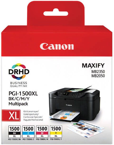 Canon inktcartridge PGI-1500XL 1.020 1.200 pagina&apos;s OEM 9182B004 4 kleuren