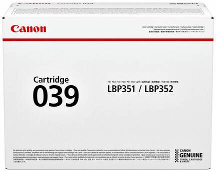 Canon Tonercartridge 039H zwart