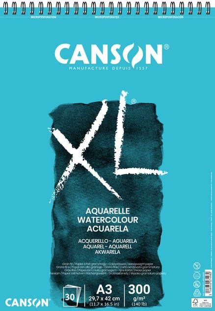 Canson Schetsblok xl aquarelle 300g mÂ² ft a3 30 vel