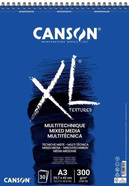 Canson Aquarelblok XL Mix Media A3 300gr 30vel spiraal 30 vel