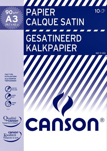 Canson kalkpapier ft 29 7 x 42 cm (A3) etui van 10 blad