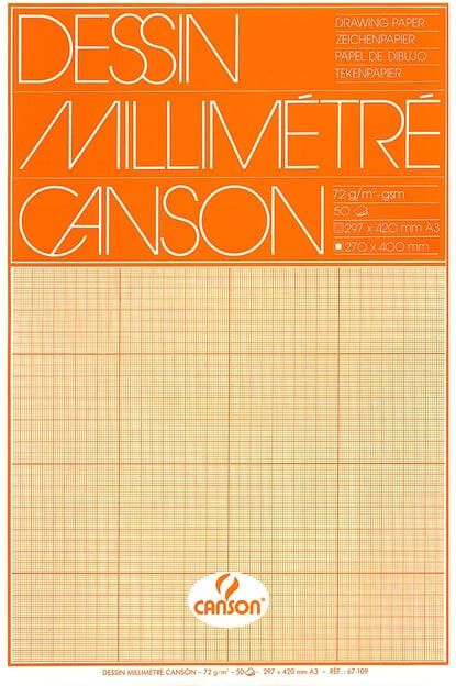 Canson Millimeterblok A3 lichtbruin 50 vel