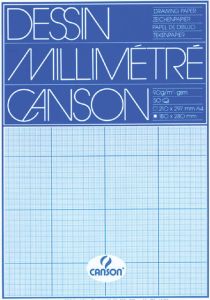 Canson Millimeterblok A4 blauw