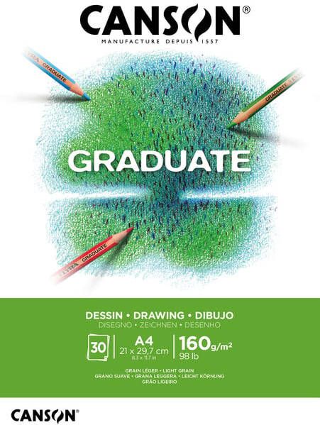 Canson Tekenblok Graduate Dessin A4 160gr 30 vel