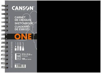 Canson Tekenboek Art Book One 27.9x21.6cm 100gr 80vel spiraal