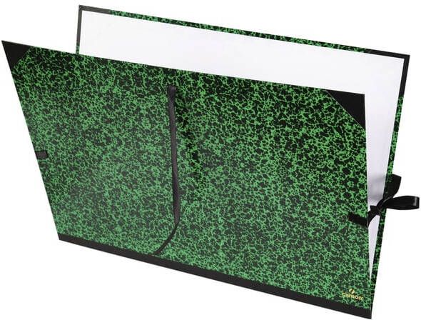 Canson Tekenmap 52x72cm kleur groen annonay sluiting met linten