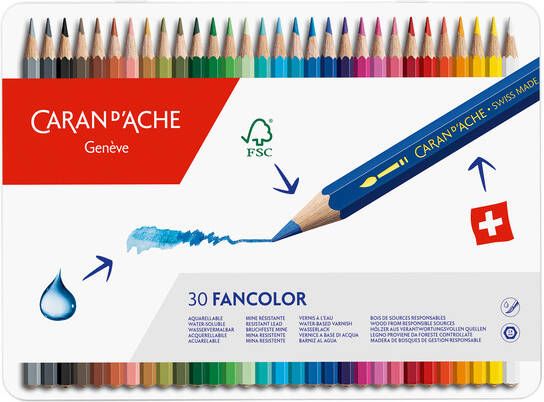 Caran d'ache Kleurpotloden Fancolor 30stuks assorti