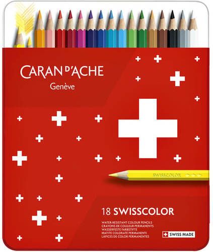 Caran d'ache Kleurpotloden Swisscolor 18 stuks assorti