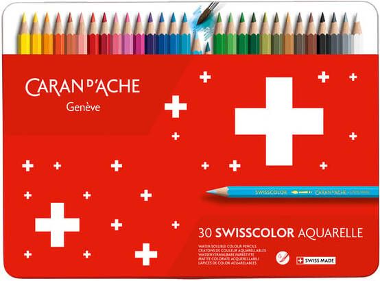 Caran d'ache Kleurpotloden Swisscolor aquarel 30 stuks assorti
