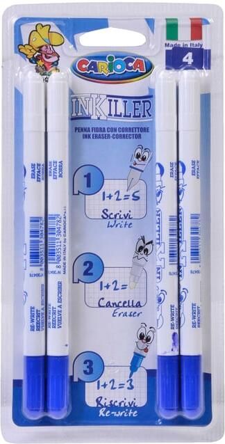 Carioca Viltstift Inkiller met wisser set Ã  4 stuks - Foto 2