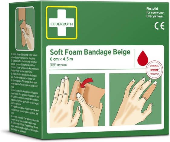Cederroth Bandage Soft Foam 6cmx4 5m beige