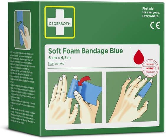 Cederroth Bandage Soft Foam 6cmx4 5m blauw