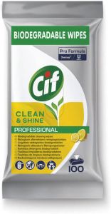 Cif Reinigingsdoekjes Pro formula Multi Clean&Shine 100 stuks