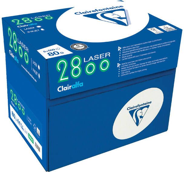 Clairefontaine Clairalfa printpapier ft A4 80 g pak van 500 vel