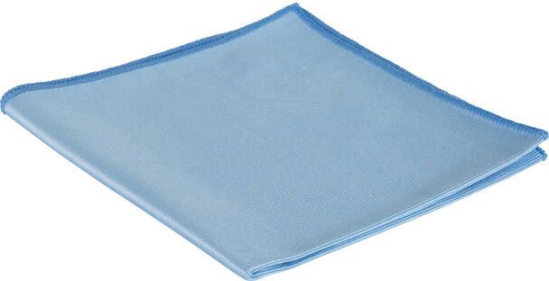 Cleaninq Glasdoek microvezel 40x40cm blauw 3 stuks