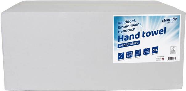 Cleaninq Handdoek Z-vouw 2-laags 240x210mm 20x160st wit
