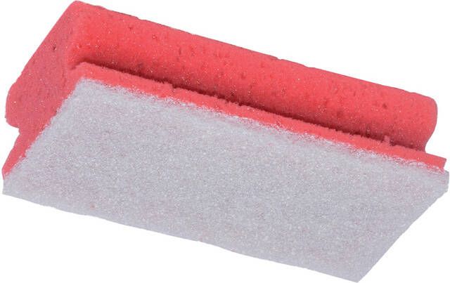 Cleaninq Schuurspons met greep 140x70x42mm rood wit 10 stuks - Foto 1