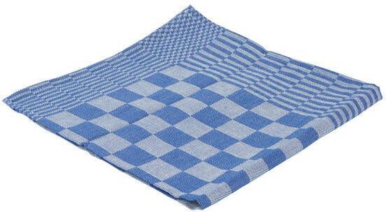 Cleaninq Theedoek blok marine 65x65cm blauw