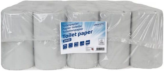 Cleaninq Toiletpapier 2-laags 400vel rc wit 40 rollen