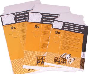 Cleverpack Envelop A5 176x250mm karton wit 5stuks
