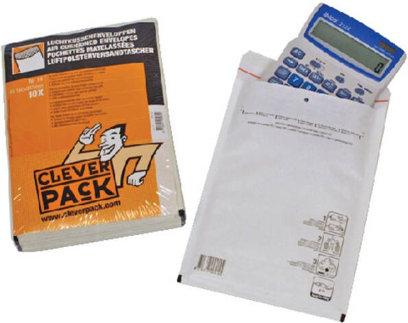 Cleverpack Envelop luchtkussen nr14 180x265mm wit 10stuks